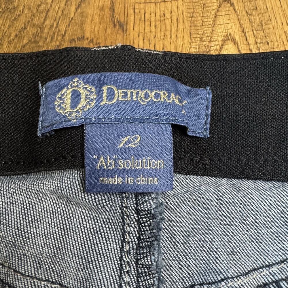 Democracy Ab Solution Mid Rise Skinny Stretch Dark Blue Jeans Women’s Sz 12 - Picture 3 of 7